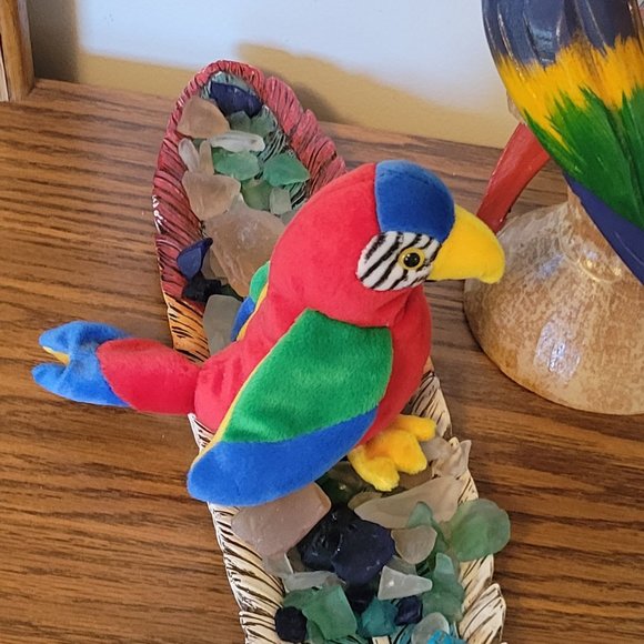 Ty Beanie Babies *RARE ERROR STAMP* Jabber Parrot Bird 1997 (Retired) - Picture 12 of 16